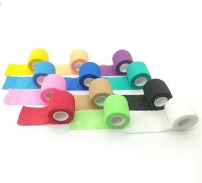 img 1 attached to 🌈 DE Sports Pre-Wrap: Rainbow Pack of 12 Athletic Tape for Sports, Wrist, and Ankle Support