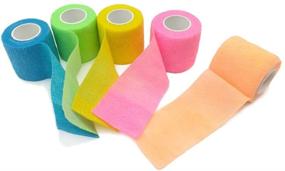 img 2 attached to 🌈 DE Sports Pre-Wrap: Rainbow Pack of 12 Athletic Tape for Sports, Wrist, and Ankle Support