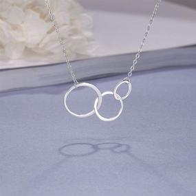 img 2 attached to Sterling Silver Interlocking Infinity 3 Generations Necklace: Perfect Birthday & Mothers Day Gift for Grandma, Mom, and Granddaughter!