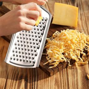 img 2 attached to 🧀 Cheese Grater Set: 5 Handheld Stainless Steel Grinders for Kitchen Food - Cheese, Chocolate, Fruit & Vegetable Multi-purpose Grater