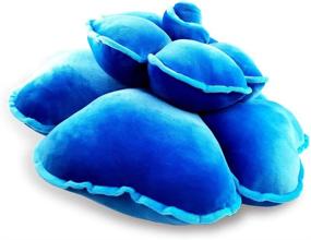 img 1 attached to 🌸 Blue Flower Pillows, Adorable Floor Pillows, Luxurious Rose Cushions, Comfortable Pillows, Medium 19.7" Diameter