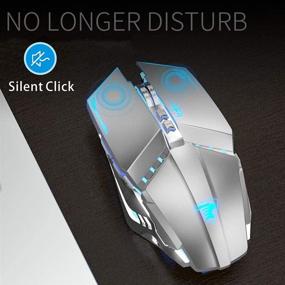 img 1 attached to 🖱️ TENMOS T21 Bluetooth Mouse, Dual Mode (Bluetooth 5.1+ USB) Wireless Mouse with LED, Rechargeable & Silent, Ideal for Laptop, iPad, MacOS, PC, Windows, Android (Silver)