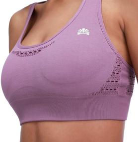 img 3 attached to 🏋️ Seamless Yoga Bra - Zum Gali Gali Sports Bra, Unique Fabric Athletic Bra for Running, Gym, Workout, and Fitness Tank Tops