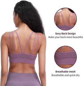 img 2 attached to 🏋️ Seamless Yoga Bra - Zum Gali Gali Sports Bra, Unique Fabric Athletic Bra for Running, Gym, Workout, and Fitness Tank Tops