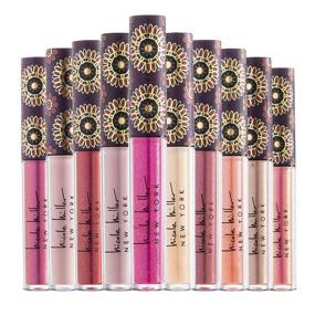 img 4 attached to 💄 Nicole Miller 10 Pc Lip Gloss Collection: Shimmery Lip Glosses for Women and Girls, Long-Lasting Color Set with a Rich Array of Purple Shades