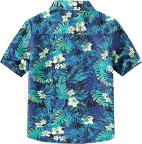 img 3 attached to Boys' Casual Hawaiian Clothing: SSLR Printed Button Tops, Tees & Shirts