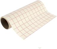 📏 12&#34; x 18 feet transfer paper tape roll with grid for precise alignment of cricut/silhouette adhesive vinyl - ideal for signs, stickers, decals, walls, windows, lettering logo