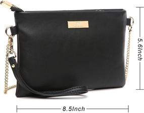 img 2 attached to Aitbags Mini Soft PU Leather Wristlet Clutch Crossbody Bag: Ultimate Cell Phone Purse with Chain Strap