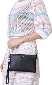 img 3 attached to Aitbags Mini Soft PU Leather Wristlet Clutch Crossbody Bag: Ultimate Cell Phone Purse with Chain Strap