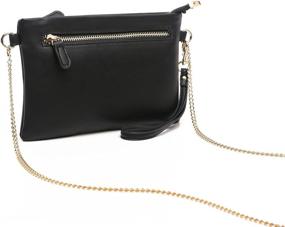 img 1 attached to Aitbags Mini Soft PU Leather Wristlet Clutch Crossbody Bag: Ultimate Cell Phone Purse with Chain Strap