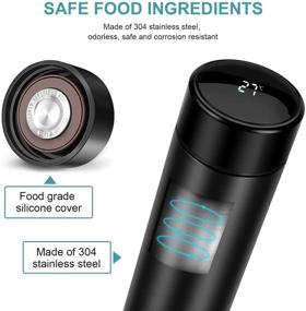 img 2 attached to 🧴 Advanced LCD Touch Screen Water Bottle: Keep Beverages Hot or Cold, Leak-proof, Anti-collision - 18oz