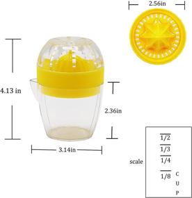 img 1 attached to Lemon Juicer Squeezer with Non-slip ABS Material, Strainer, and Measuring Cup - Orange Lime Squeezer