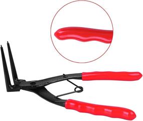 img 1 attached to 🔧 Heavy Duty Long Nose Pliers: Internal Master Cylinder Snap Ring Pliers for Trucks, Motorcycles, and Cars (Red)