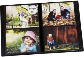 img 4 attached to 📸 Premium Portfolio Photo Album - Holds 200 Pictures, 5x7 Inch/Space Saver Design with Protective Poly Case