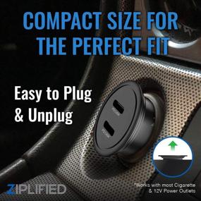 img 1 attached to Ziplified 36W Metal 2-Port USB C PD 3.0 Car Charger - Compatible with iPhone 12/12 Pro Max/12 Mini/11/11 Pro Max/X, Galaxy S21/S20/S10 Mini - Zip-CPD2