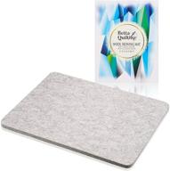 17.5x13.5 inch wool pressing mat - quilting ironing pad for quilters, portable size ideal for quilt blocks embroidery applique sewing projects, easy press, achieve crisp flat seams without fabric stretching logo