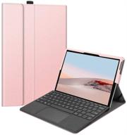 🌹 fintie case for microsoft surface go: multiple angle viewing portfolio business cover - compatible with type cover keyboard (rose gold) logo