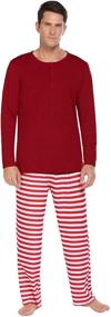 img 1 attached to 🎄 Men's Ekouaer Christmas Family Pajamas Sleepwear Clothing