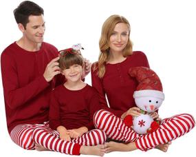img 3 attached to 🎄 Men's Ekouaer Christmas Family Pajamas Sleepwear Clothing