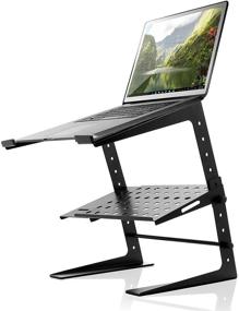 img 4 attached to 🔛 Pyle PLPTS26: Versatile Adjustable Laptop Stand with Shelf Storage for DJ, PC, Gaming, and Office Use