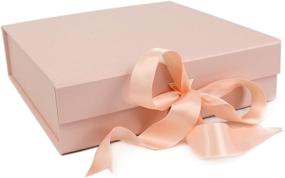 img 3 attached to 🎁 SketchGroup Luxury Pale Pink Gift Box: Customizable Ribbon & Magnetic Closure for Birthdays, Bridal Gifts, Weddings, Baby Showers, Christmas, and More