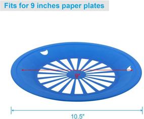 img 2 attached to 🍽️ Набор COSMOS из 8 многоразовых держателей для бумажных тарелок диаметром 9 дюймов, упаковка из 8 штук, в 4 различных цветах
