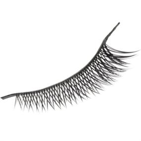 img 1 attached to 💃 10 Pairs of Long Thick Cross Style Reusable False Eyelashes in Black: Ideal for Makeup and Cosmetic Enhancement by Nails gaga