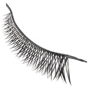 img 2 attached to 💃 10 Pairs of Long Thick Cross Style Reusable False Eyelashes in Black: Ideal for Makeup and Cosmetic Enhancement by Nails gaga