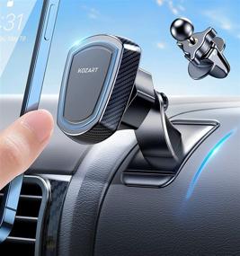 img 3 attached to 📱 Kozart Magnetic Phone Holder for Car - Universal Upgrade Kit, 360°Rotation Dashboard & Vent Mount Compatible with iPhone 13 Mini Tablet & More - Grey