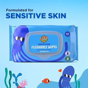 img 2 attached to 🌍 Earth's Best Flushable Wipes, 504 Total Wipes - Pack of 12 for Superior Hygiene