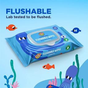 img 1 attached to 🌍 Earth's Best Flushable Wipes, 504 Total Wipes - Pack of 12 for Superior Hygiene