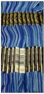 🧵 delft blue variegated 117-121 dmc embroidery cotton thread, 8.7 yards, 6-strand - bulk buy with 12-pack logo