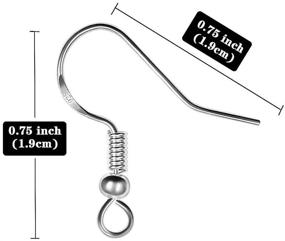 img 2 attached to 📿 Vivixin 120pcs/60pais Earring Hooks: 925 Sterling Silver Hypoallergenic Jewelry Making Kit Supplies with Rubber Safety Backs, Fishhooks Earring Coil and Ball