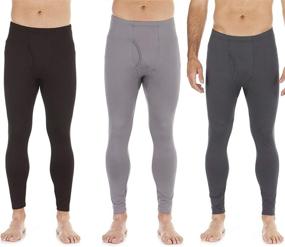 img 1 attached to 👖 Bodtek Men's Thermal Underwear Pants - Premium Fleece-Lined Base Layer Bottoms, Long Johns