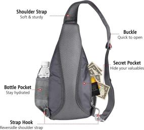 img 1 attached to 🎒 Waterproof Crossbody Shoulder Backpack by Elfhao