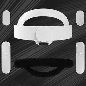 img 2 attached to 🌟 Завтрашняя VR-ободок: совместима с Oculus Quest 2 и заменяет Elite Strap с настраиваемым часовым механизмом на ремешке, нескользящая головная лента с подушкой - аксессуары для виртуальной реальности.