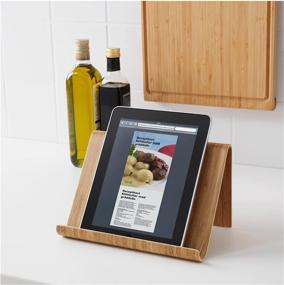 img 2 attached to 🍽️ Ikea Bamboo Kitchen Tablet Stand: Comfortable and Adjustable Cooking Companion