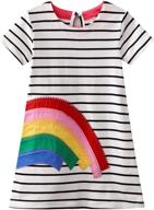 hileelang little girl trends: stylish spring-summer cotton applique tunic dress shirt logo