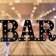 🎉 black led marquee bar sign - light up letters with remote control for christmas decor, battery operated alphabet lamp - wall party home holiday birthday wedding decoration логотип