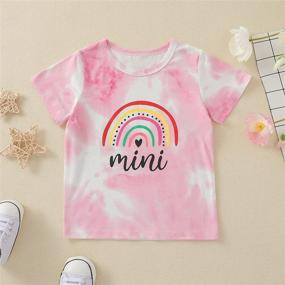 img 3 attached to Create Picture-Perfect Memories with Rainbow Mothers Matching Outfits: White Mini Girls' Clothing and Tops, Tees & Blouses