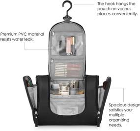 img 2 attached to Удобная и компактная подвешивающаяся косметичка для путешествий FOREGOER: ваша идеальная органайзерская сумка для ванной комнаты.
