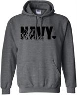 navy hooded sweatshirt dark heather: stylish men's clothing for ultimate comfort logo