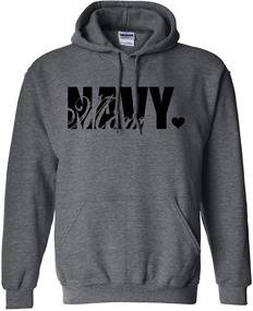 img 1 attached to Navy Hooded Sweatshirt Dark Heather: Stylish Men's Clothing for Ultimate Comfort