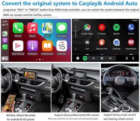 img 1 attached to 🚗 Road Top Wireless Carplay Retrofit Kit Decoder for Audi A6 S6 2012-2018 Year with MMI 3G System, Android Auto Support, Mirrorlink, and Reverse Camera Functions