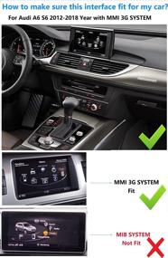 img 3 attached to 🚗 Road Top Wireless Carplay Retrofit Kit Decoder for Audi A6 S6 2012-2018 Year with MMI 3G System, Android Auto Support, Mirrorlink, and Reverse Camera Functions