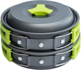 img 4 attached to 🏕️ Ultimate MalloMe Camping Cookware Mess Kit Gear: Complete Set for Campers – Equipment Pots and Pans Accessories