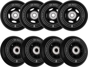 img 4 attached to 🛼 High Performance ZORA SKATES Flux 2 80mm Inline Skate Wheels 85A for Asphalt Inline Skating or Outdoor/Indoor Roller Hockey, Replacement Skate Wheels, 8 Pack with Bearings