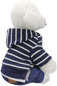 img 2 attached to 🐾 SILD Pet Winter Coat: Warm Fleece-Lined Stripe Dog Jumpsuit for Small, Medium & Larger Dogs