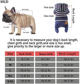 img 3 attached to 🐾 SILD Pet Winter Coat: Warm Fleece-Lined Stripe Dog Jumpsuit for Small, Medium & Larger Dogs