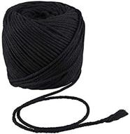 🧶 premium macrame cord: black 4mm x 120m string by kisslife - natural cotton soft rope for crocheting, dream catcher, diy crafts, and plant hangers logo